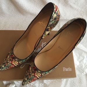 Christian Louboutin Decollete 554 100 Python Heels